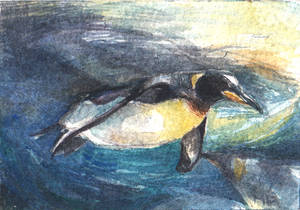 ATC/ACEO Watercolour Penguins