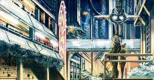 concept art sci fi city