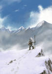 speed painting: snow mountain