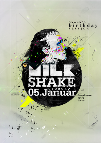 milkshake bday party poster