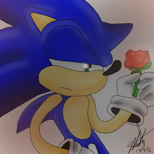 Sonic and just a rose