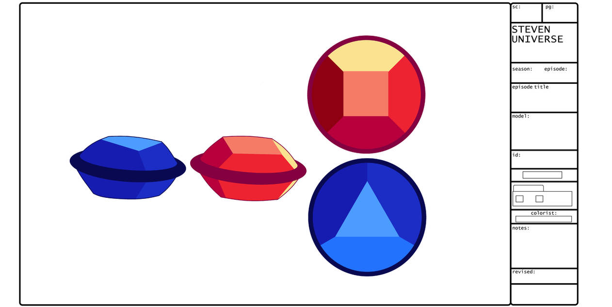 Rubygems Pattern Ruby and Sapphire Gemstones Model Sheet by TheGreatWhiteDiamond on ...