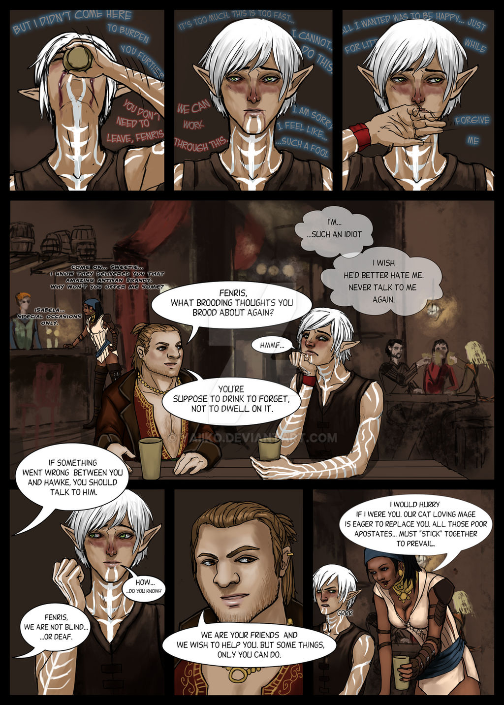 After Bitter Pill -1/3 fenris comic( male Hawke)