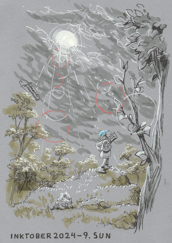INKTOBER 2024 - DAY 9 - SUN