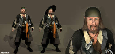 Hector Barbossa 3d with new textures an ambient