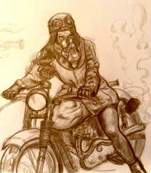 Motorcycle chick