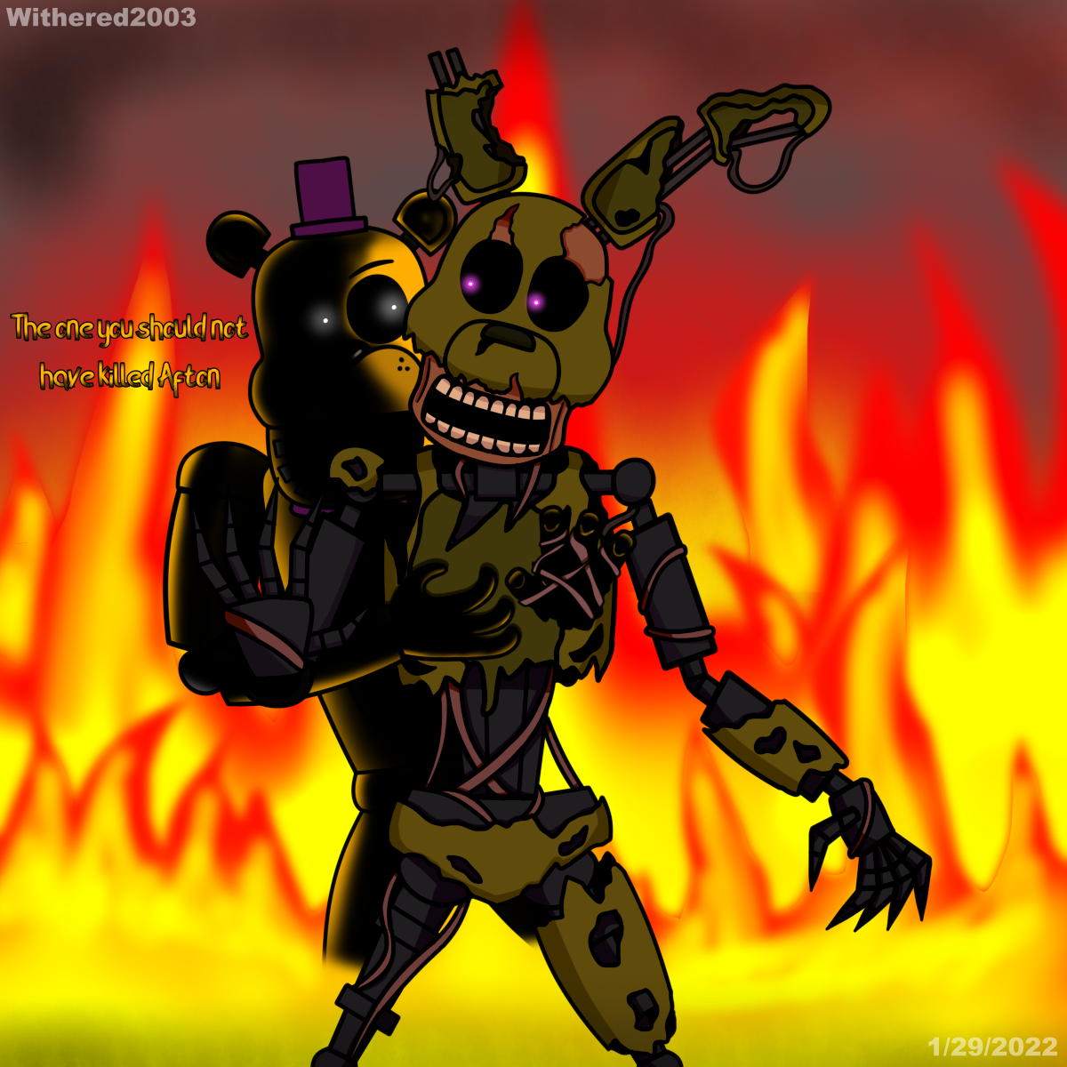 UCN Fredbear over Burntrap [Five Nights at Freddy's Security