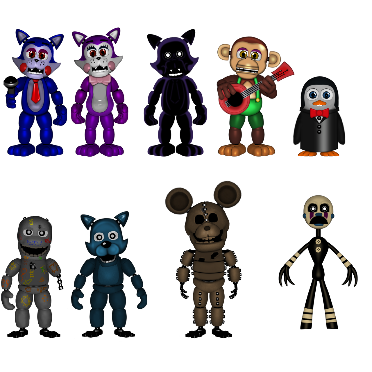 Adventure Fnac Animatronics by michaelsegura on DeviantArt