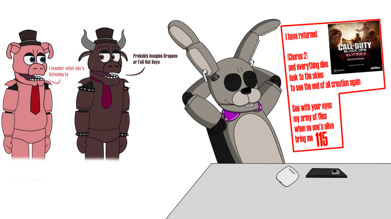 (TNAR-FNAF) What she's listening to? by michaelsegura on DeviantArt