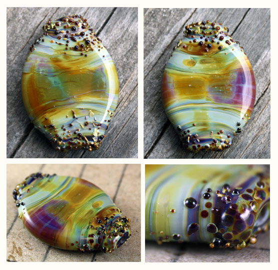 Monet Sunset Lampwork Focal Bead