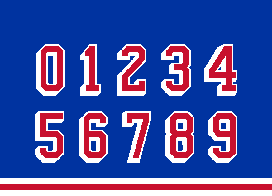 Rangers shop jersey numbers