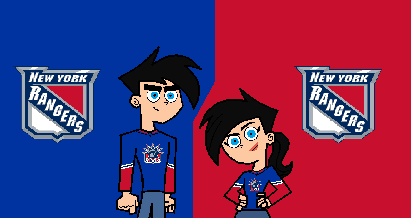 Dab Rangers Danny and Danielle Fenton, New York Rangers 5 by StriderPhantom on ...