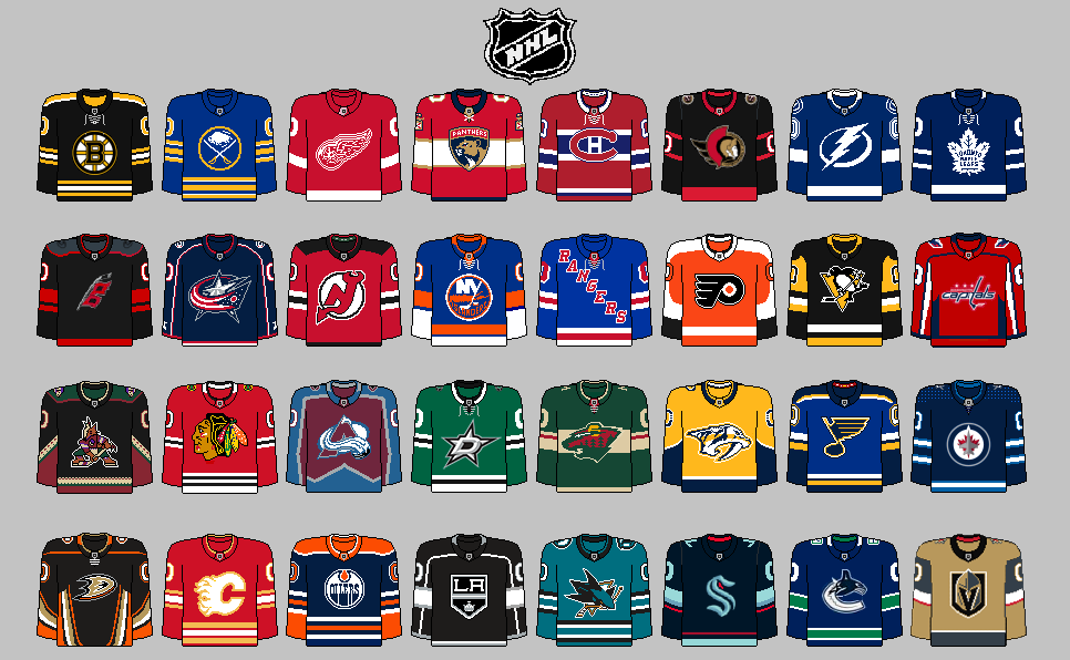 NHL Hockey Jerseys. by StriderPhantom on DeviantArt