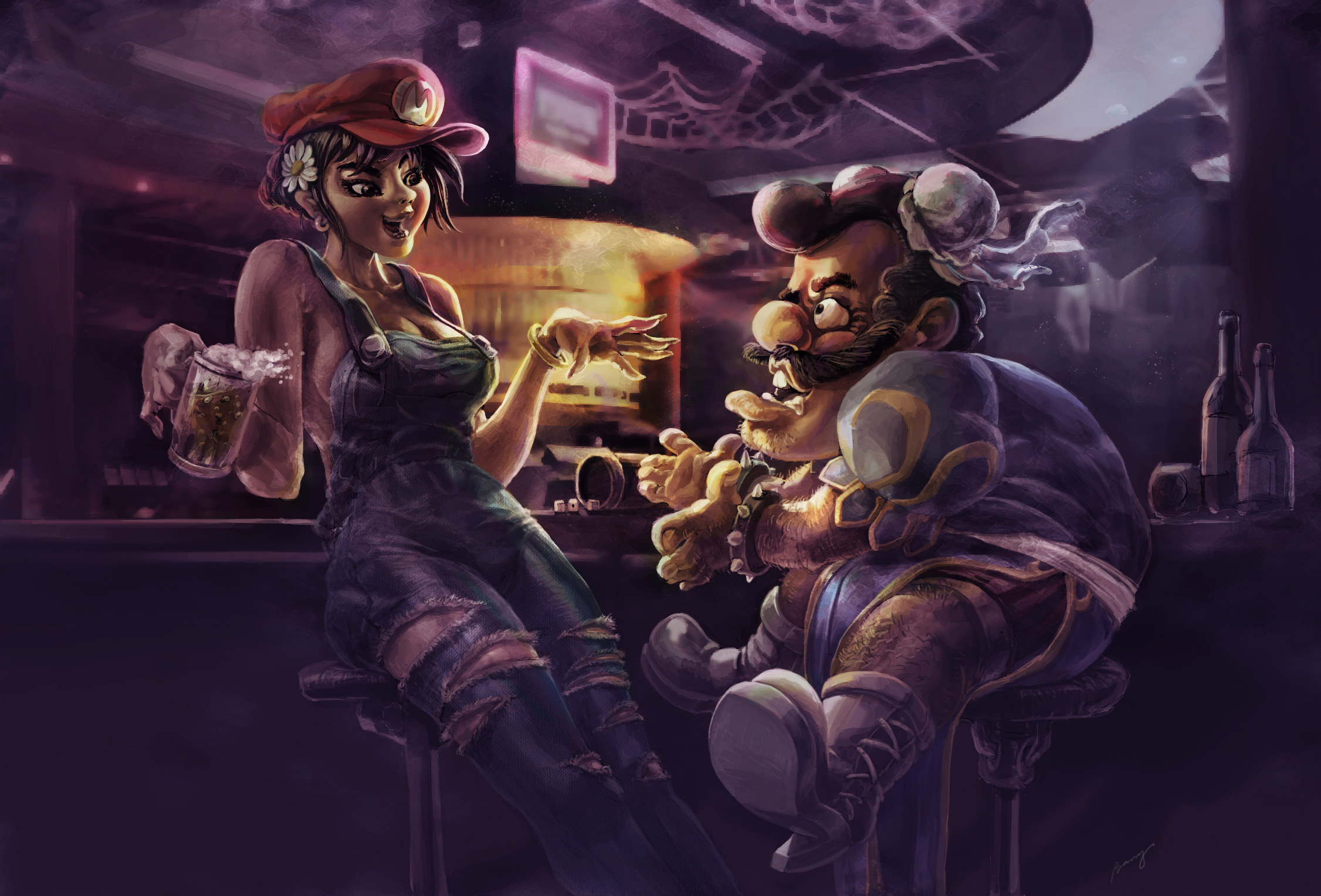 Mario and Chunli by benryyou