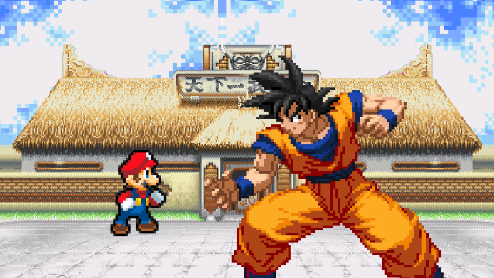 Mario vs Goku sprite by Zelrom on DeviantArt Mario vs Goku sprite by Zelrom on DeviantArt