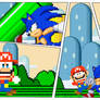 Mario-kun vs Archie Sonic sprite