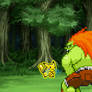 Pikachu vs Blanka sprite