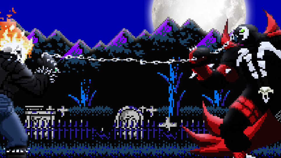 Ghost Rider vs Spawn sprite by Zelrom on DeviantArt