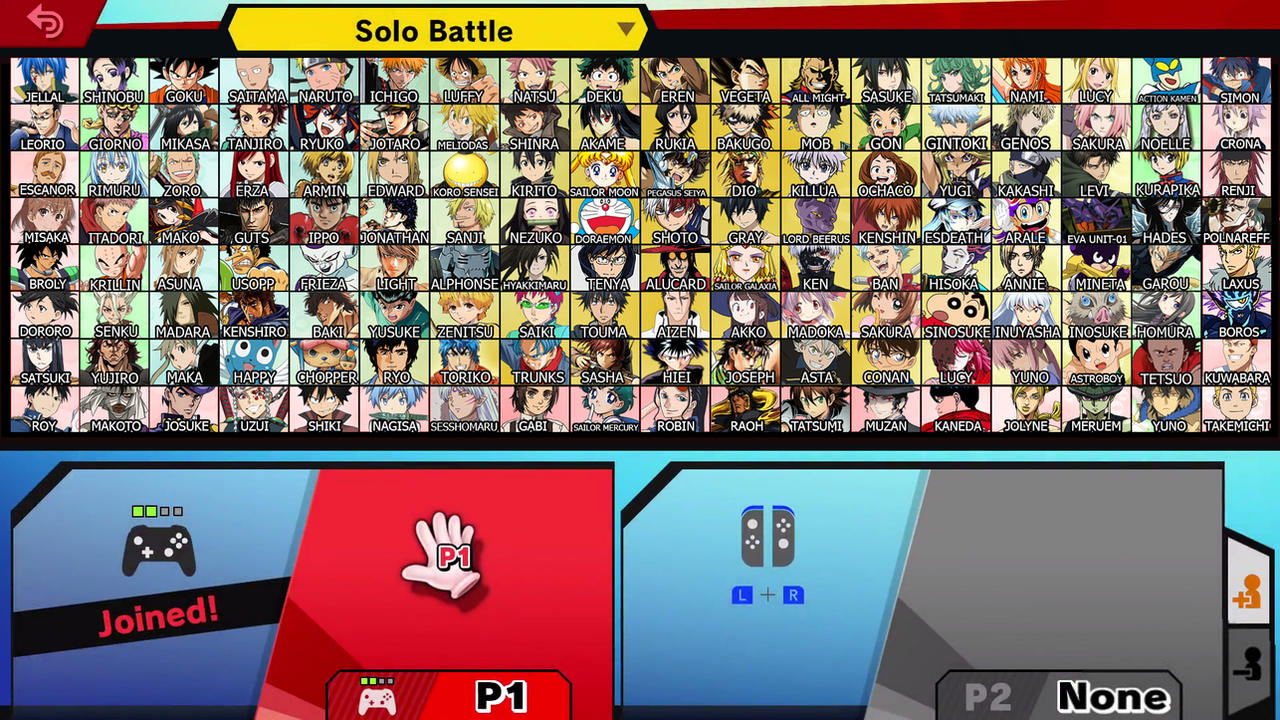 Super Smash Anime roster with DLC (v12) by Zelrom on DeviantArt