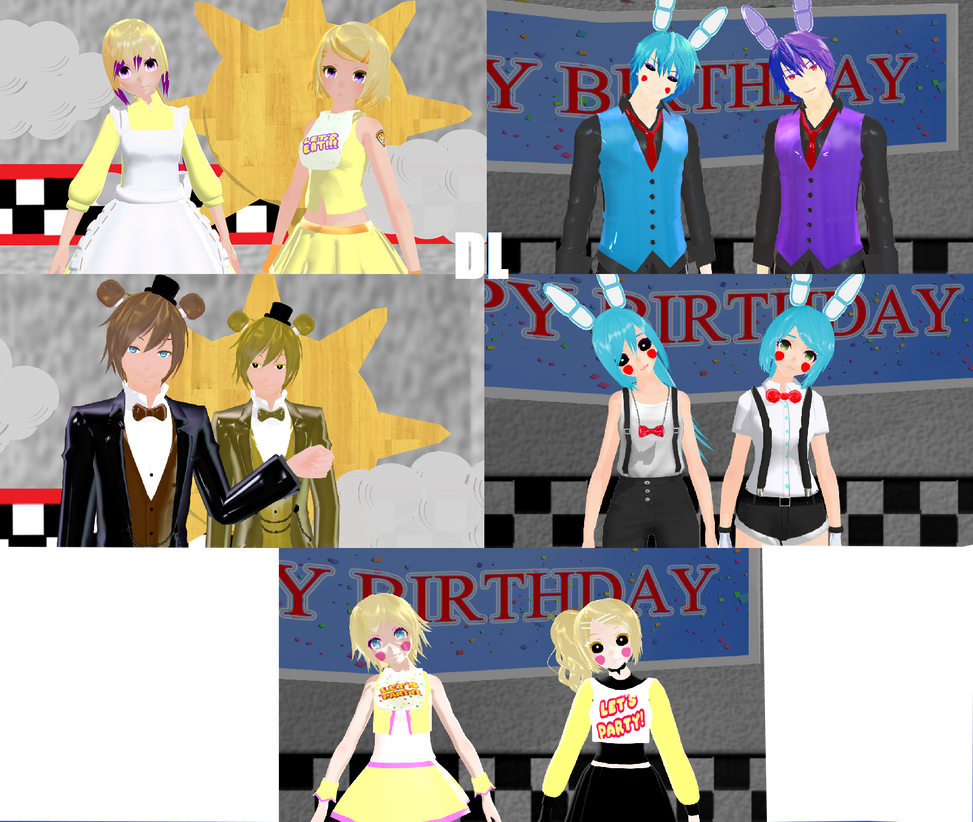 Fnaf Models by K-chann on DeviantArt