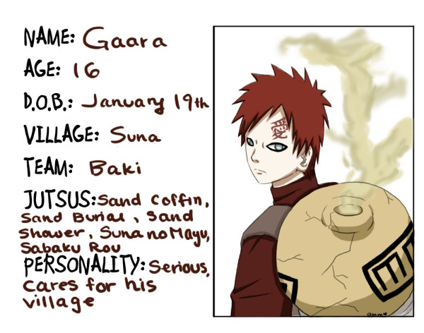 Naruto Series: Gaara (INFP) - Practical Typing