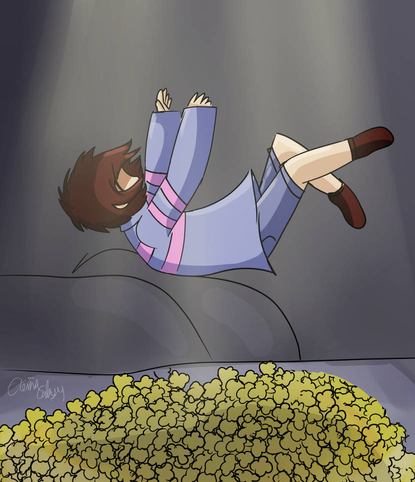 Undertale Human Fall Undertale-The Fall by EterniaGalaxy on DeviantArt