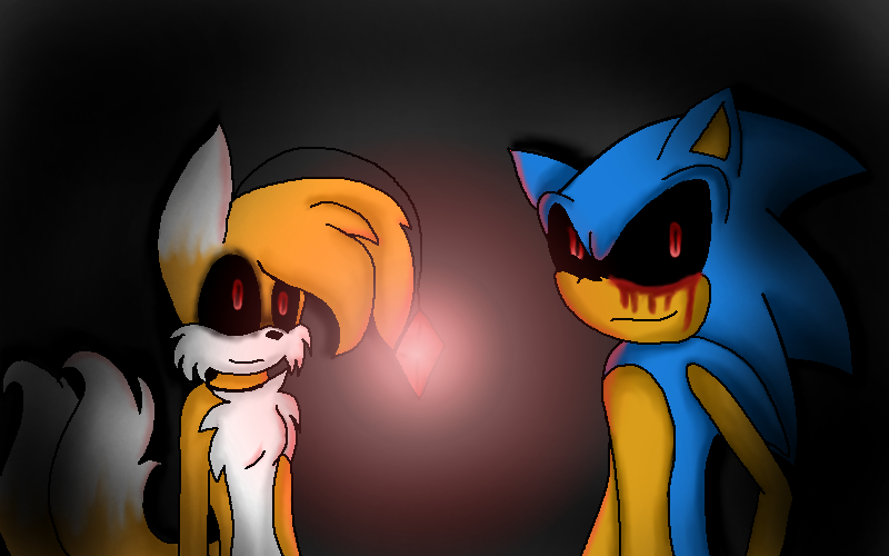 sonic.exe X female tails doll by amberhedgelander on DeviantArt