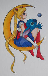 Sailor Moon and Stitch