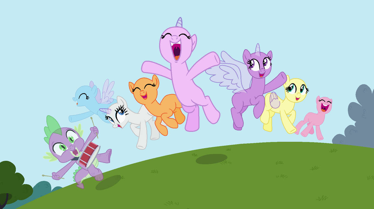 MLP Main Cast and Starlight Glimmer jump Base by CookieChanS2 on DeviantArt