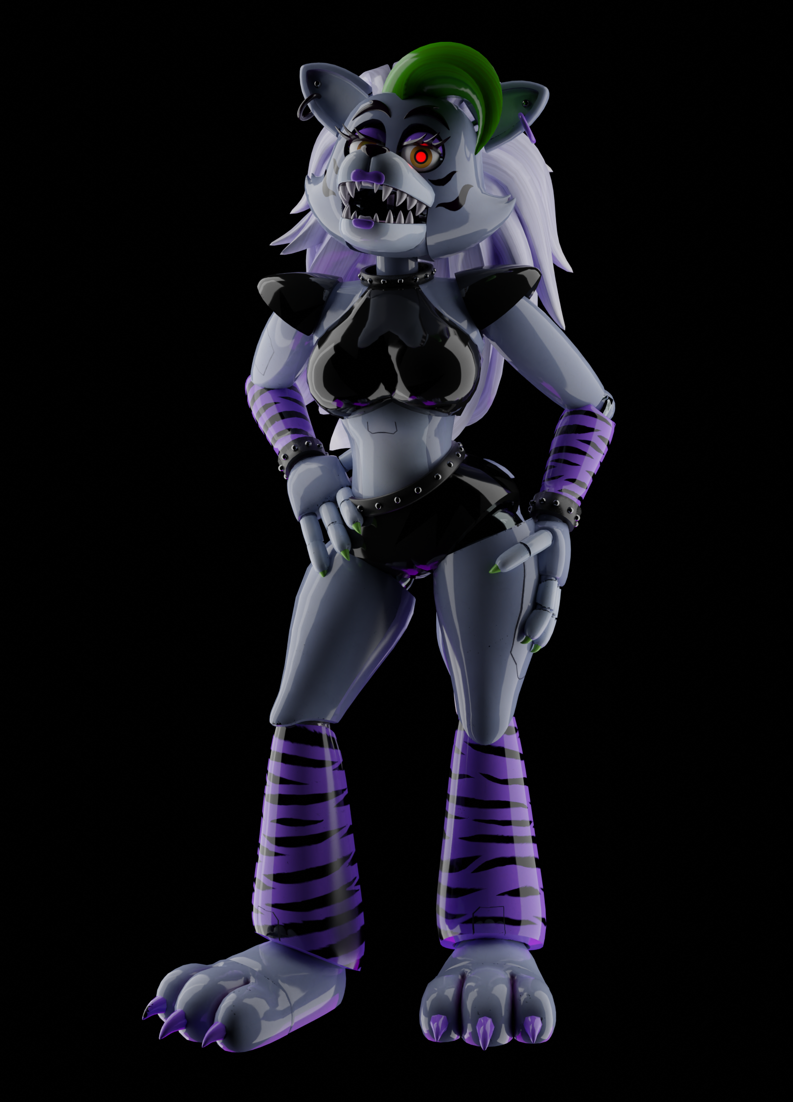 Fnafsb Roxy Eyes Roxy's new Black Outfit | FNaF SB by AnimatronicHub on DeviantArt