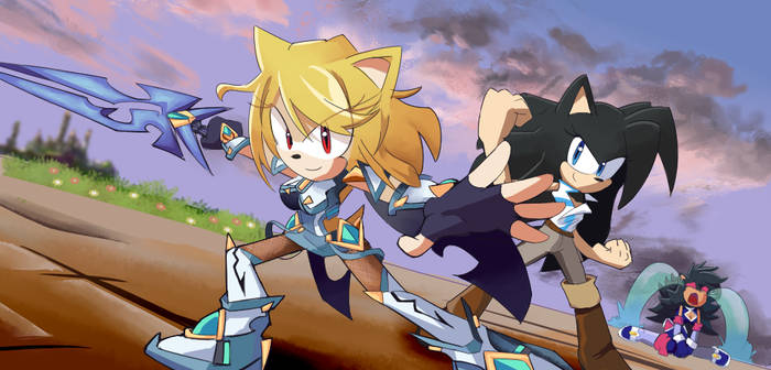 Zabel and Kira The legendary Sword Hedgie