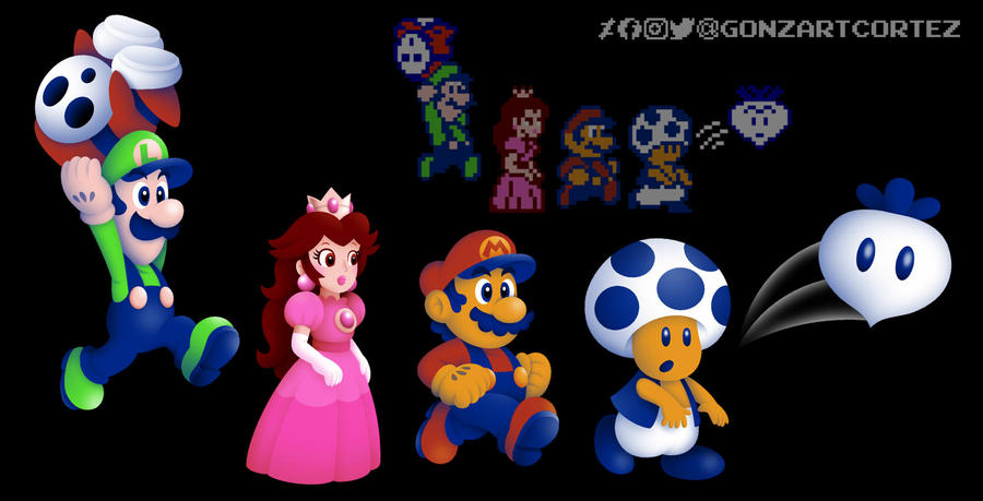 Super Mario Bros. All-Stars Original Vs. Redrawn