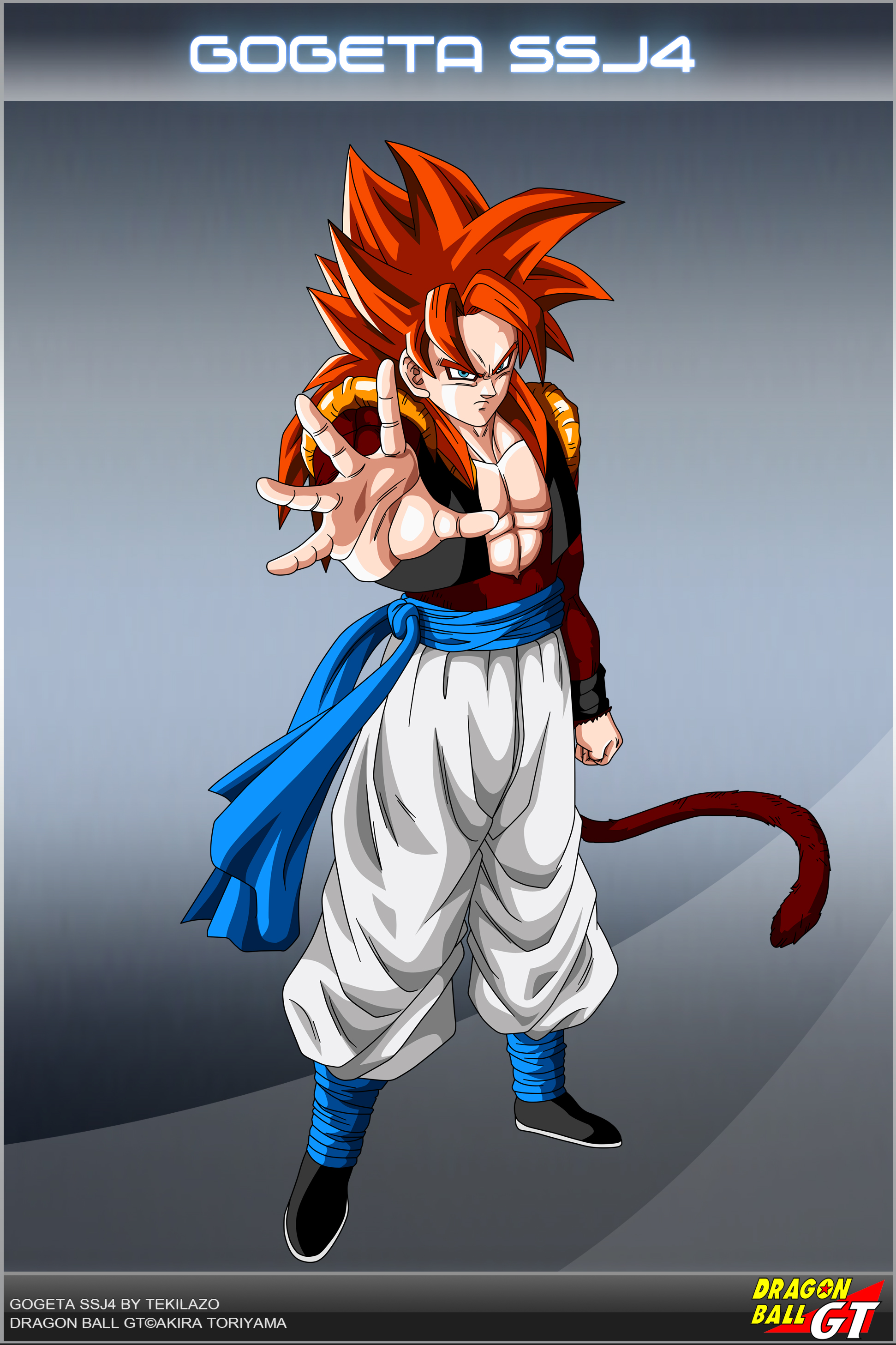 Gogeta SSJ4, dragon ball gt, anime, dragon ball legends, HD phone