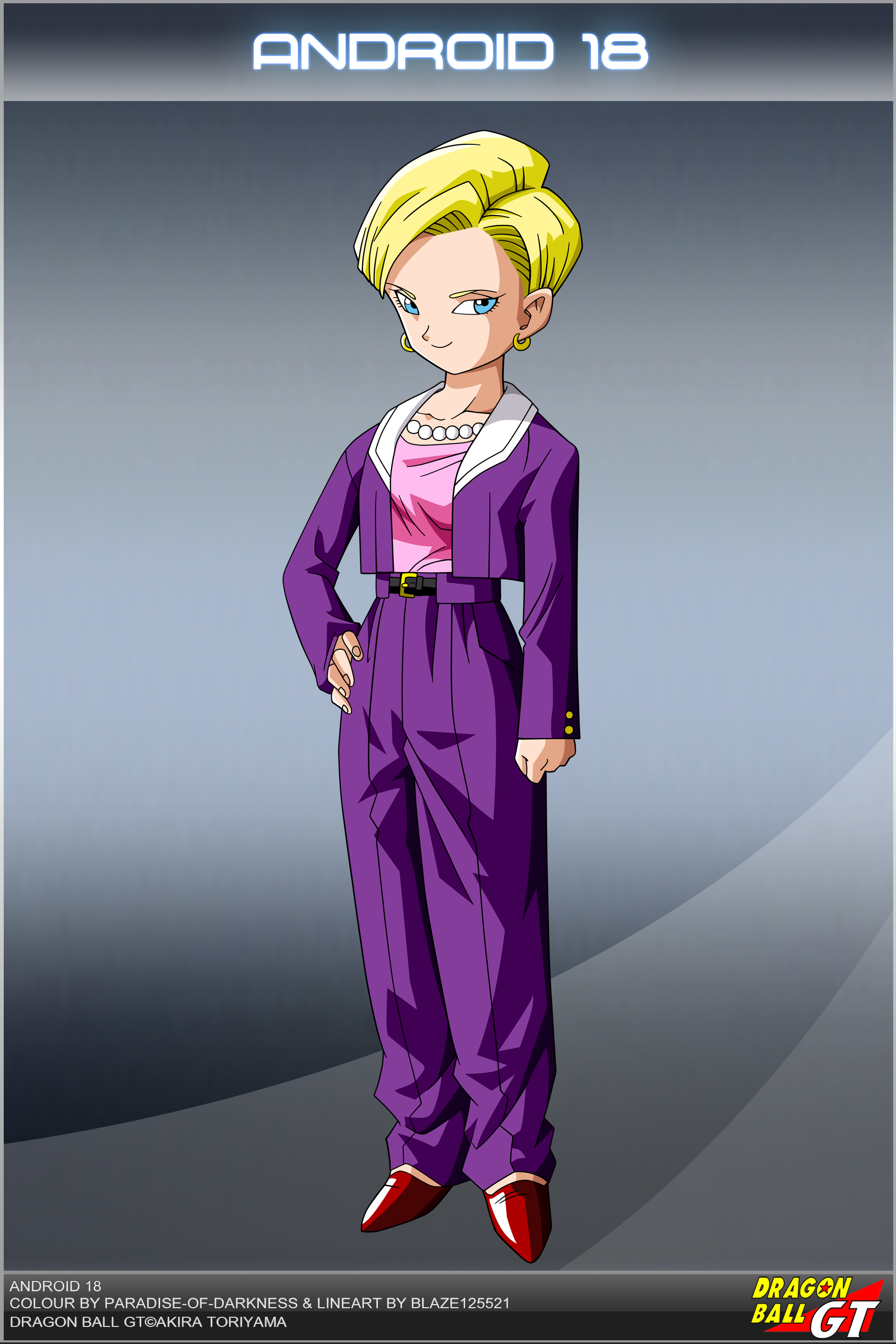 Desenho Super Android 18-Dragon Ball GT by WebysArts on DeviantArt