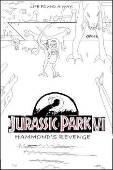 Jurassic Park VII Line art 1