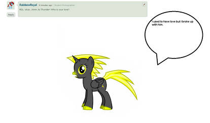 Ask Bill cipher pony and thunder blade 1