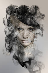 Woman in the smoke