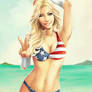 Wonder Girl at the Beach