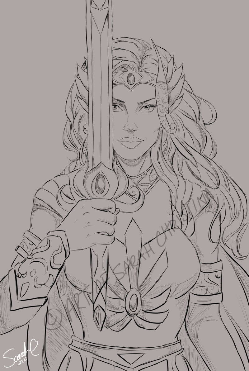 She-Ra, Princess of Power (lineart) by Forty-Fathoms on ...