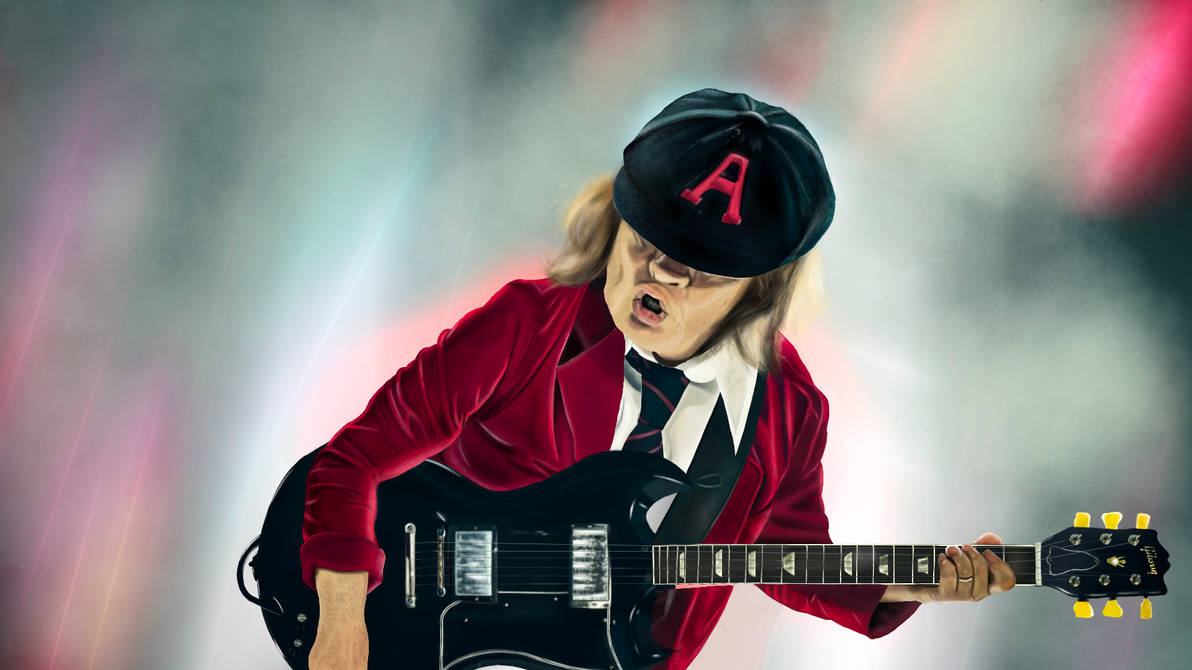 Angus Young ACDC by Heipei on DeviantArt