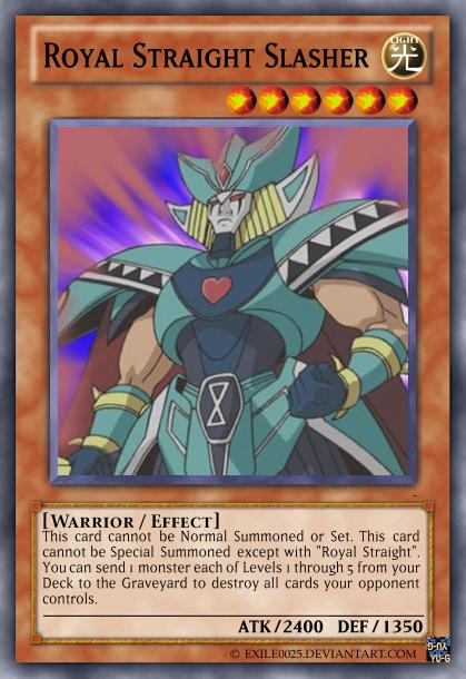 royal straight slasher yugioh card - BLCR-EN001 - Secret Rare Royal Straight Slasher by exile0025