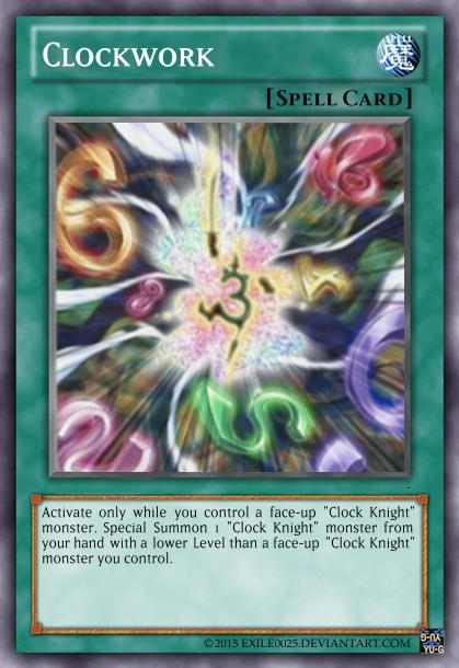 clock card yugioh Tower Prison - Super Rare (1st return 1 Fusion Monster from your GY to the Extra Deck Clockwork by exile0025 on DeviantArt