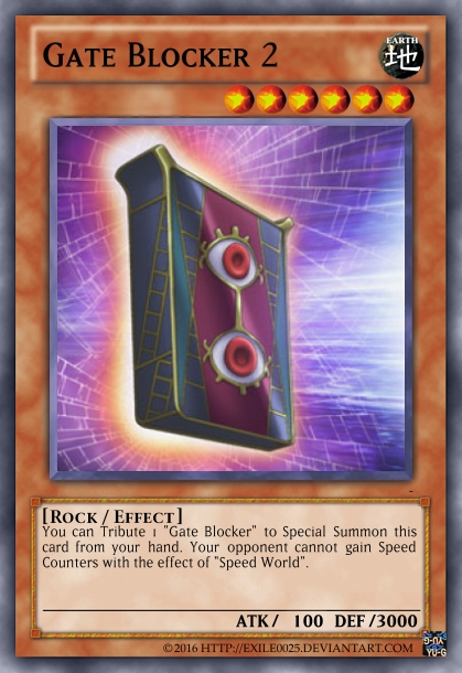 yugioh card blocker QCDB-JP046 Barricadeborg (SR) up on the field Gate Blocker 2 by exile0025