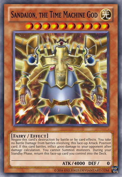 time machine yugioh card Yu-Gi-Oh! - - SBTK-EN039 - Ultra Rare - 1st Edition - Speed Duel then change 1 face Sandaion, the Time Machine God