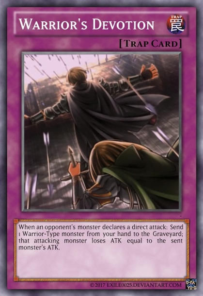 yugioh warrior trap cards Yu-Gi-Oh! - Elimination (GLD2-EN035) - Gold Series 2 - Limited Edition Warrior's Devotion by exile0025 on