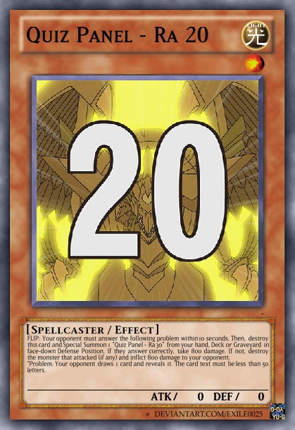 quiz yugioh card Question