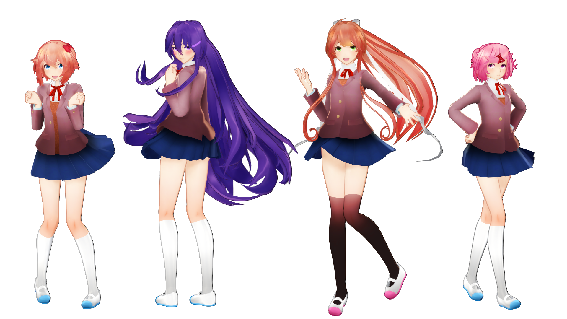 Теста доки доки литературный клуб. Doki Doki Literature Club MMD. Герои доки доки литературный. Doki Doki Literature Club в полный рост. Doki Literature Club Figurine.