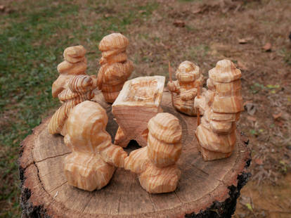O Come All Ye Faithful... - Handcarved Nativity