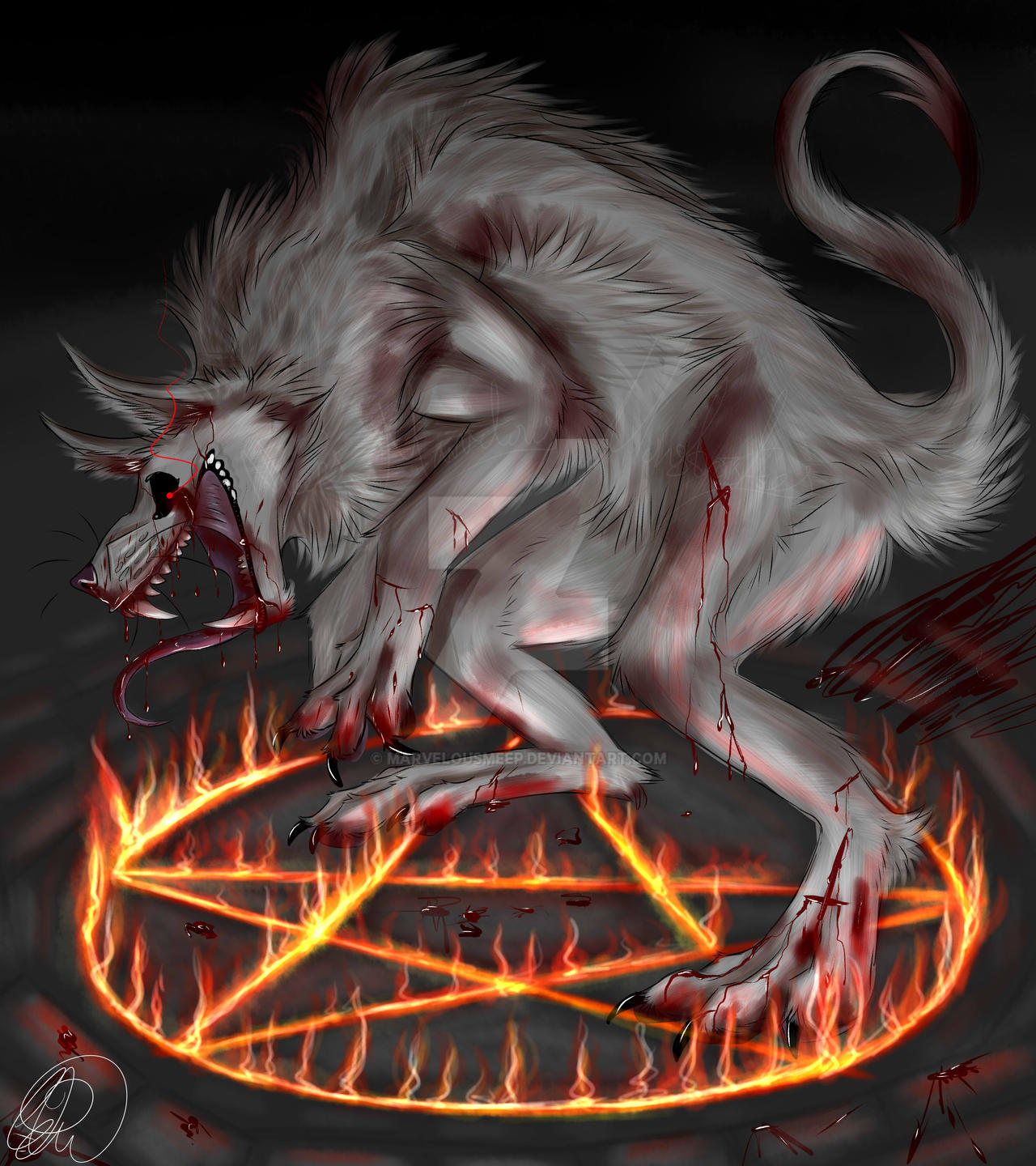 Satanic Rage Goretober day 15 - satanic ritual by MarvelousMeep on DeviantArt