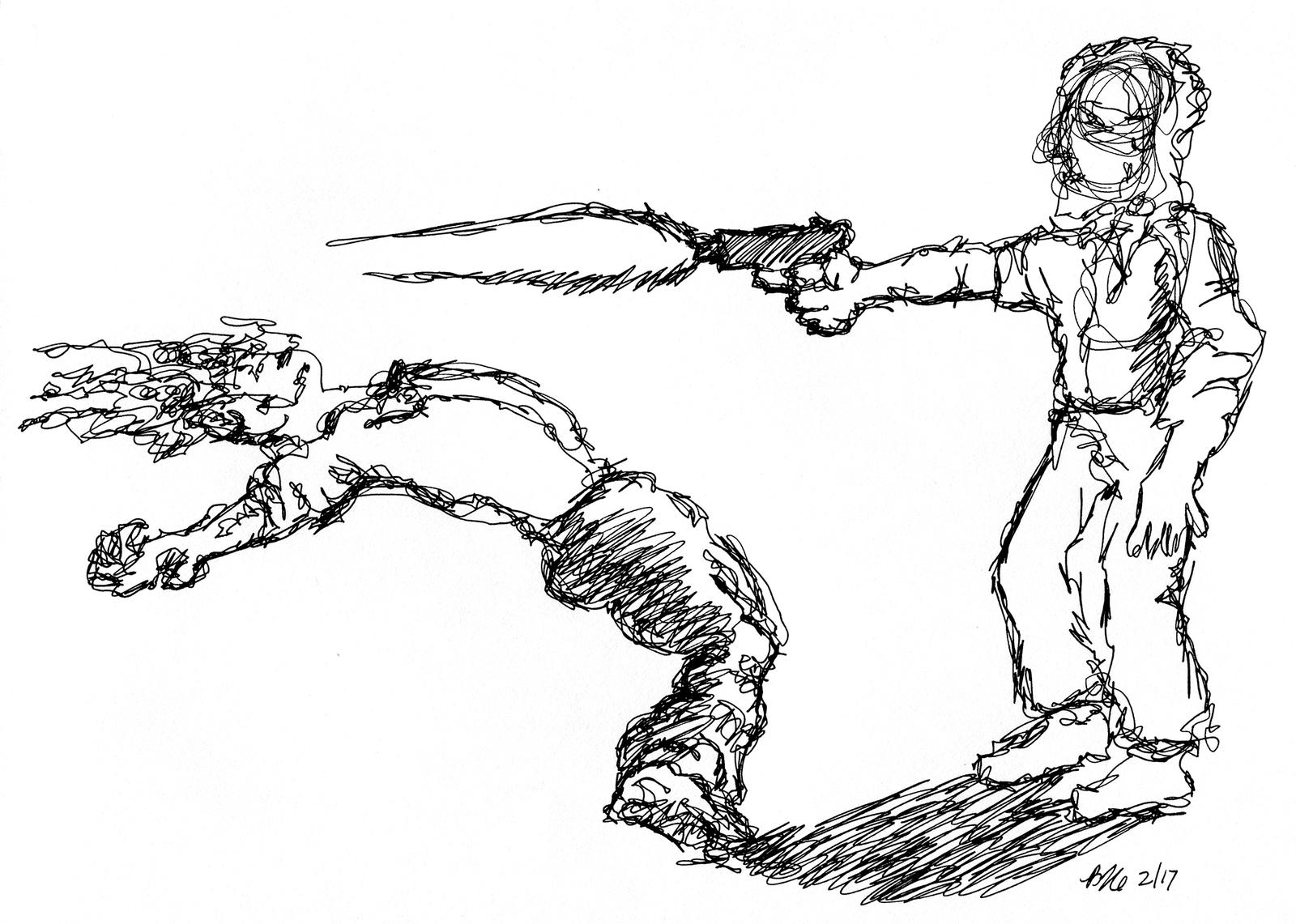 Execution Matters (single-line drawing) by The1TrueGonzo on DeviantArt